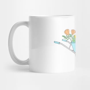 Floral wheelbarrow Mug